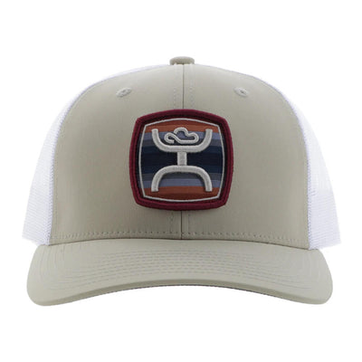 Hooey Mens "Zenith" Serape Patch Cap Tan/White - 2524T-TNWH