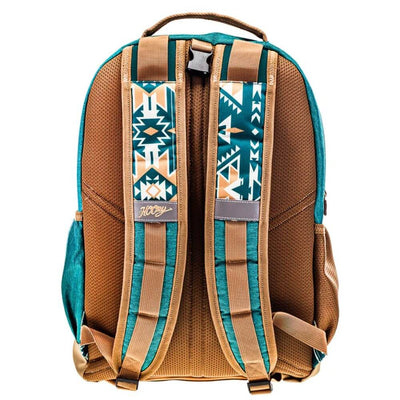 Hooey "Ox" Backpack Teal & Tan w/Aztec