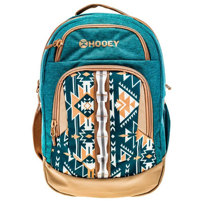 Hooey "Ox" Backpack Teal & Tan w/Aztec