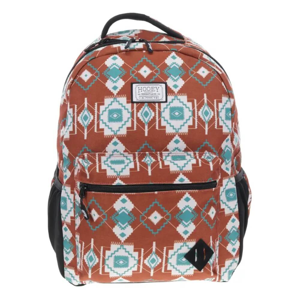 Hooey Recess Backpack Rust/Teal Aztec - BP2601RUAZ