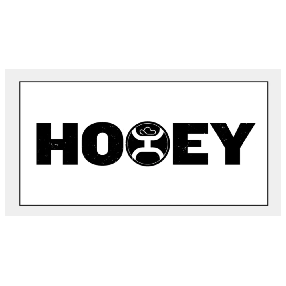 Hooey Black and White Logo Sticker 