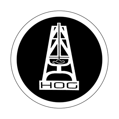 Hooey "Hog" White/Black Sticker 
