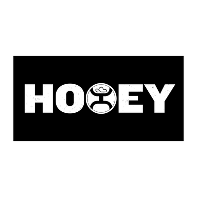 Hooey White/Black Sticker