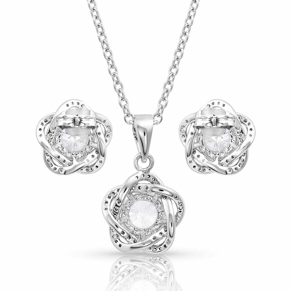 Montana Silversmiths Womens Starlight Flower Jewelry Set - JS4300