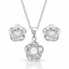 Montana Silversmiths Womens Starlight Flower Jewelry Set - JS4300