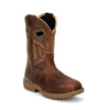 Justin Mens Oilpatch 11" Waterproof Comp Toe Work Boots Tan - WR4149
