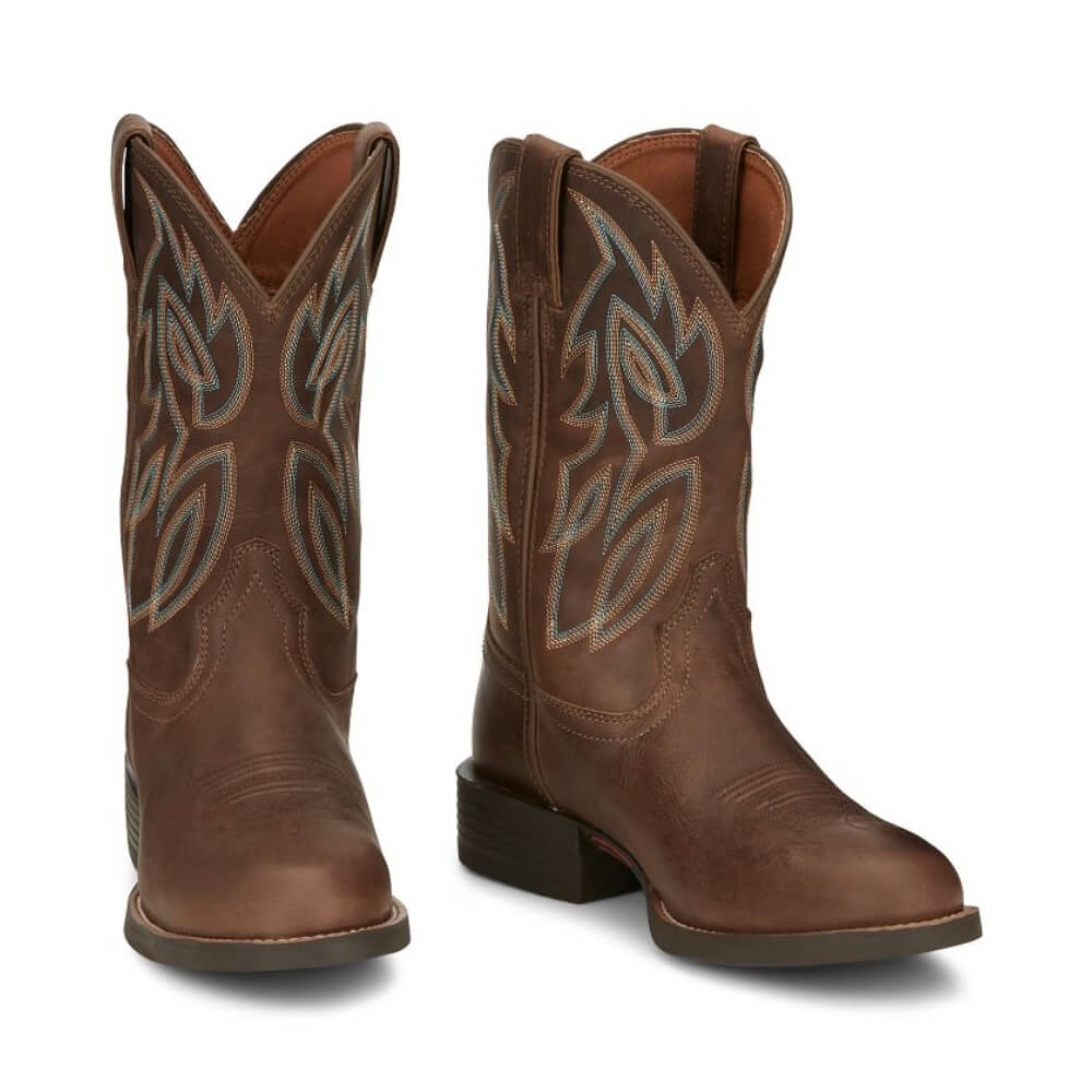 Justin Mens Rendon 11" Western Boots Pecan - SE7530
