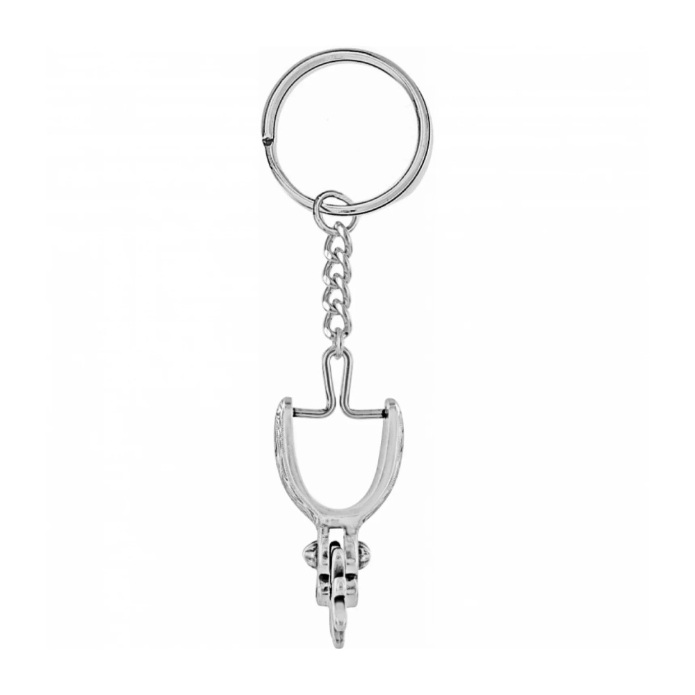 Justin Silver Spur Keychain