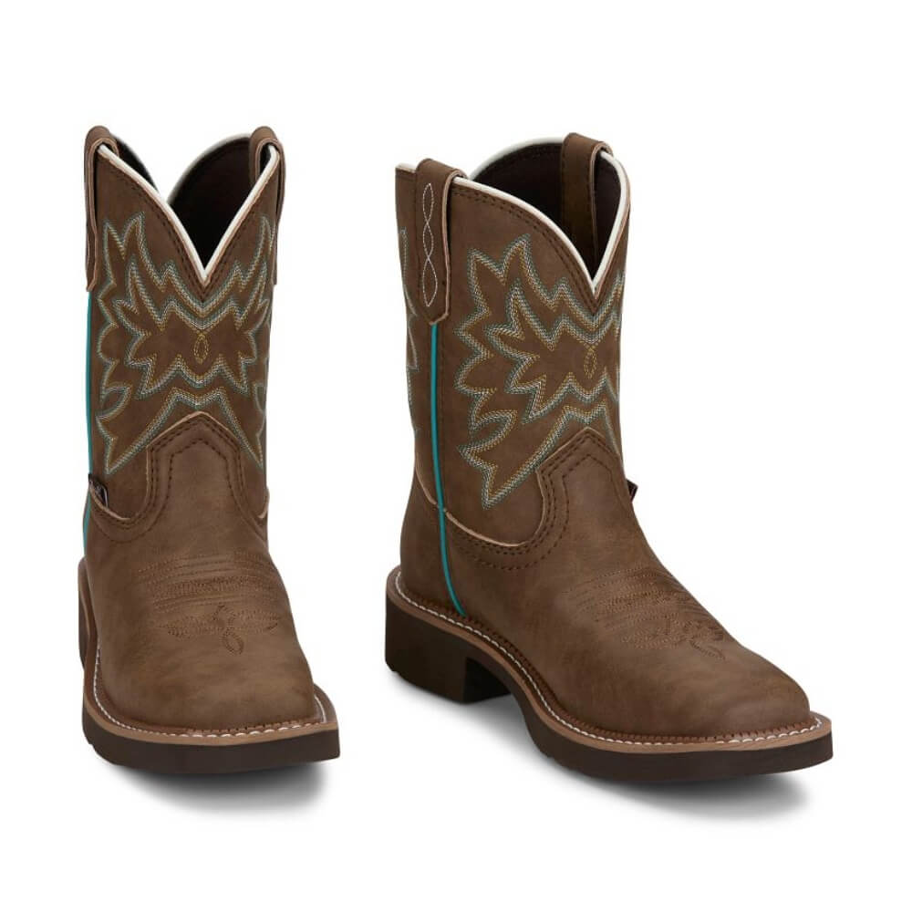 Justin Womens Sunny 8" Western Boots Cocoa - GY9542
