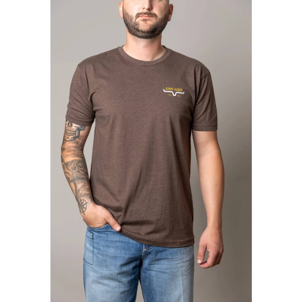 Kimes Ranch Mens Bar Doors T-Shirt Espresso - BARDOORSTEE