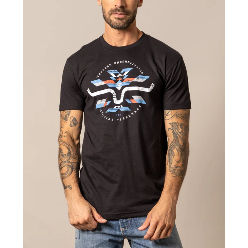 Kimes Ranch Mens Circular Serape Short Sleeve T-Shirt 