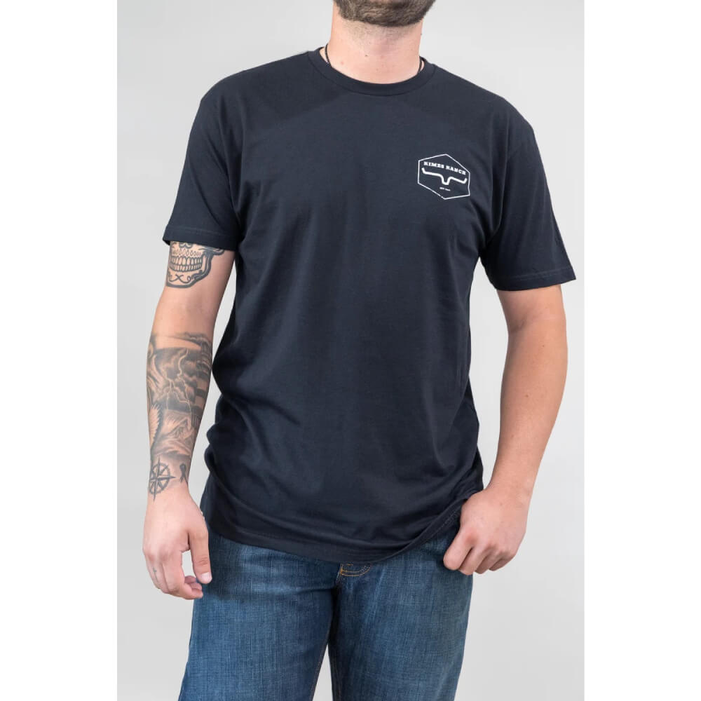 Kimes Ranch Mens Short Sleeve Wooden Hex T-Shirt - WOODENHEXTEE