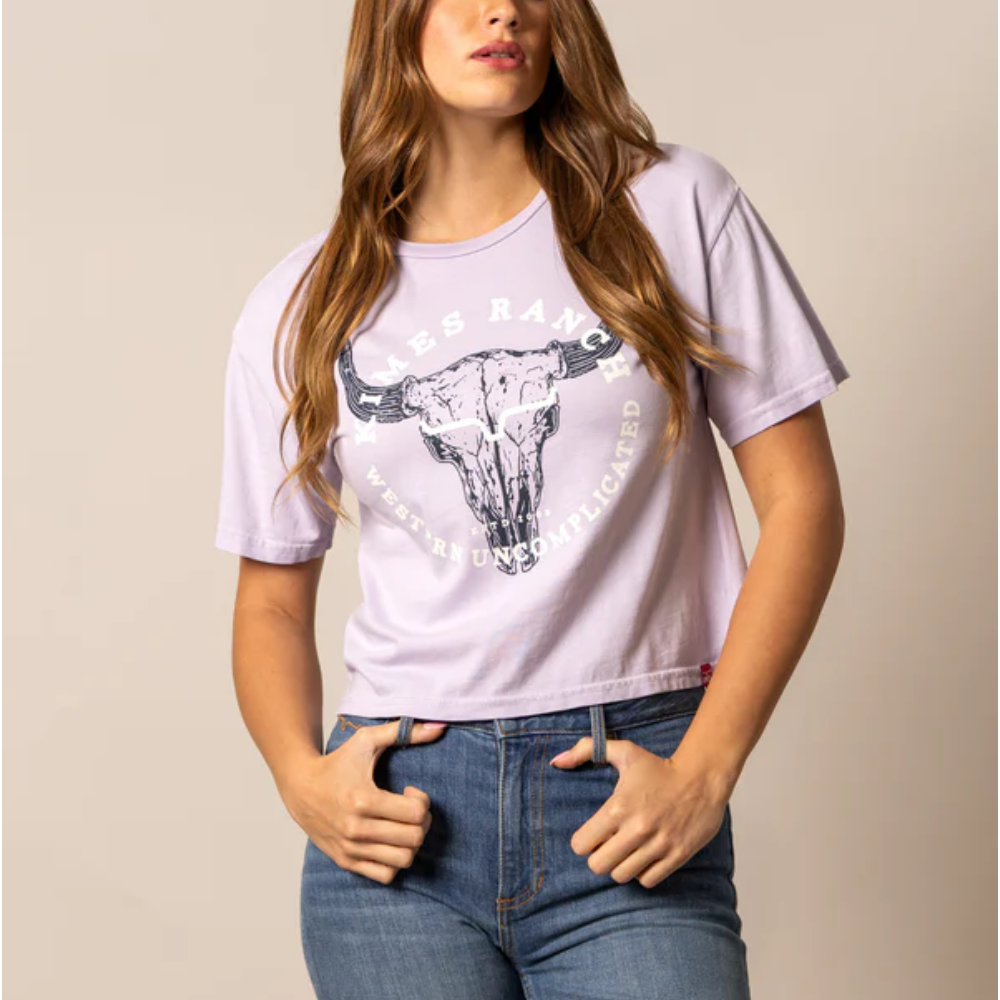 Kimes Ranch Womens Bison Skull Short Sleeve T-Shirt - BISONSKULLTEE