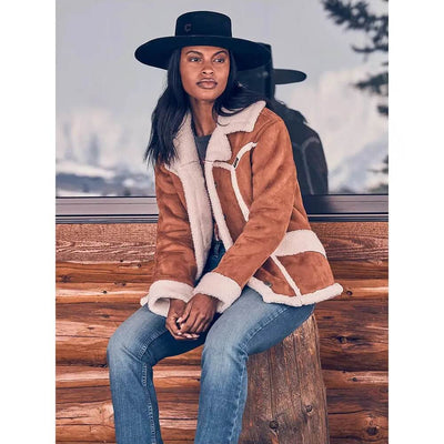 Lainey Wilson Womens Faux Shearling Barn Jacket