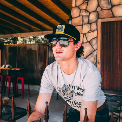 Lane Frost Mens Ghost Rider Cap Black - GHOSTRIDER