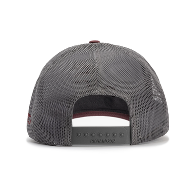 Lane Frost Mens Rawhide Cap Grey/Burgundy - RAWHIDE