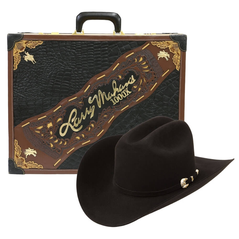 Larry Mahan Mens 1000X Imperial Black Felt Hat - MF1M65IMPERIAL-BLK