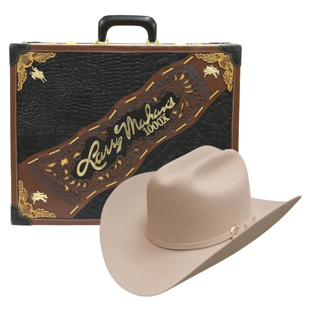 Chapeau Cowboy Vintage Resistol Larry Mahan - Denim Bleu, Taille 7 1/8, Fabriqué USA