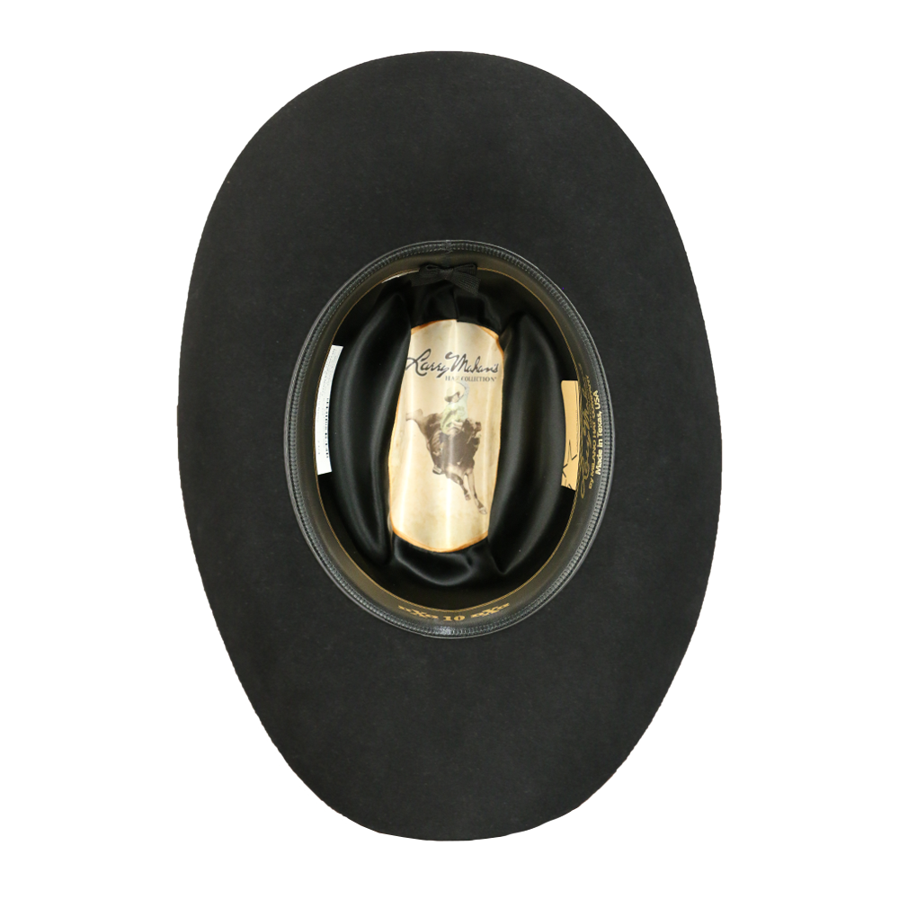 Larry Mahan Mens 10X Jerarca Black Felt Hat - MF1065JERARCA-BLK