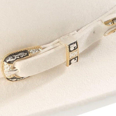 Larry Mahan Mens 10X Oro Blanco Felt Hat