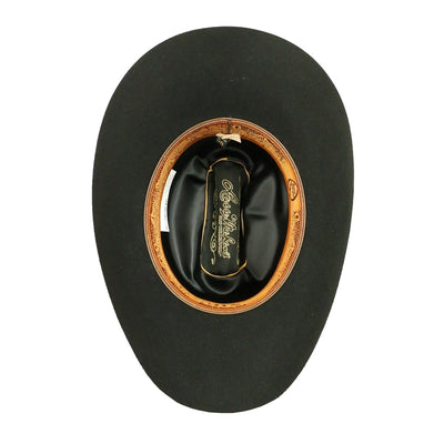 Larry Mahan Mens 30X Opulento Black Felt Hat