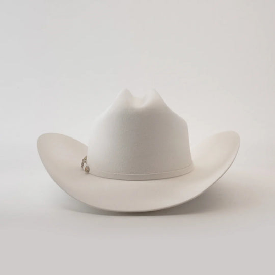 Larry Mahan Mens 500X Superior Felt Hat | White Color