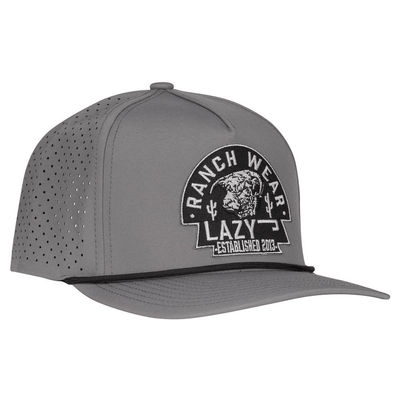 Lazy J Mens Arrowhead Classic Performance Roper Cap Grey