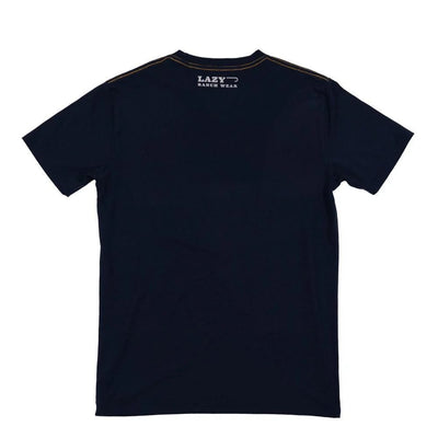 Lazy J Mens Built To Last Short Sleeve T-Shirt Navy - BUILDTOLAST