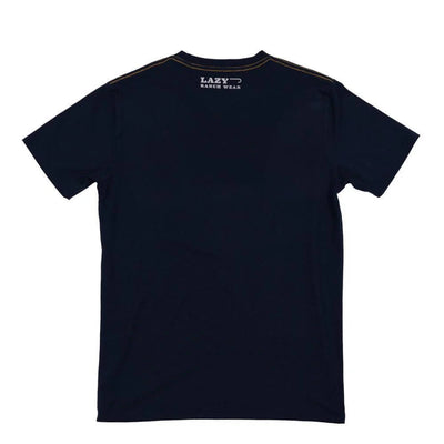 Lazy J Mens Built To Last Short Sleeve T-Shirt Navy - BUILDTOLAST