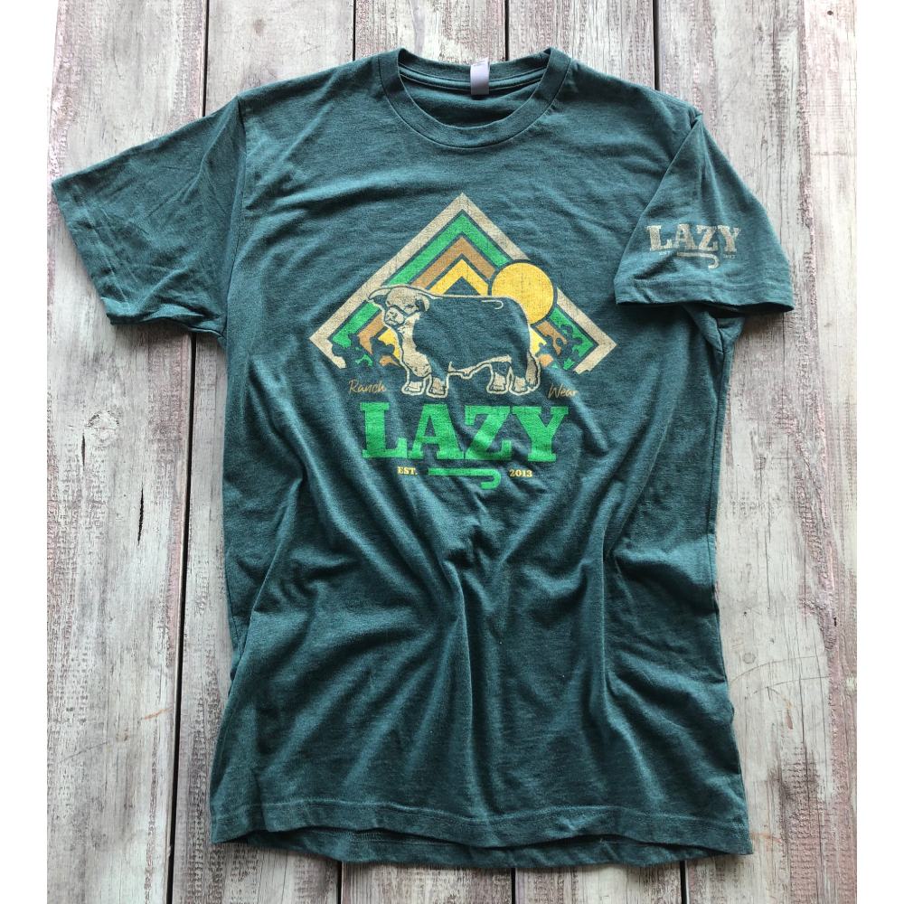 Lazy J Mens Cactus Sunrise T-Shirt - CACTUSRISE