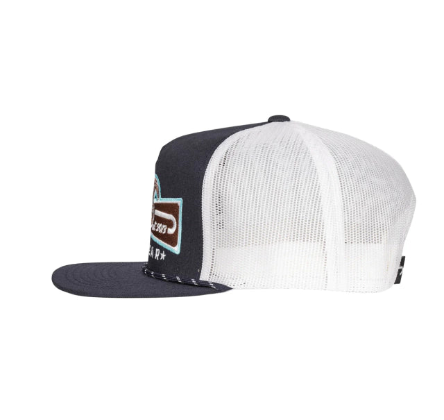 Lazy J Mens Conquest Trucker Cap Brown - BRNWHTCONQUESTROPE