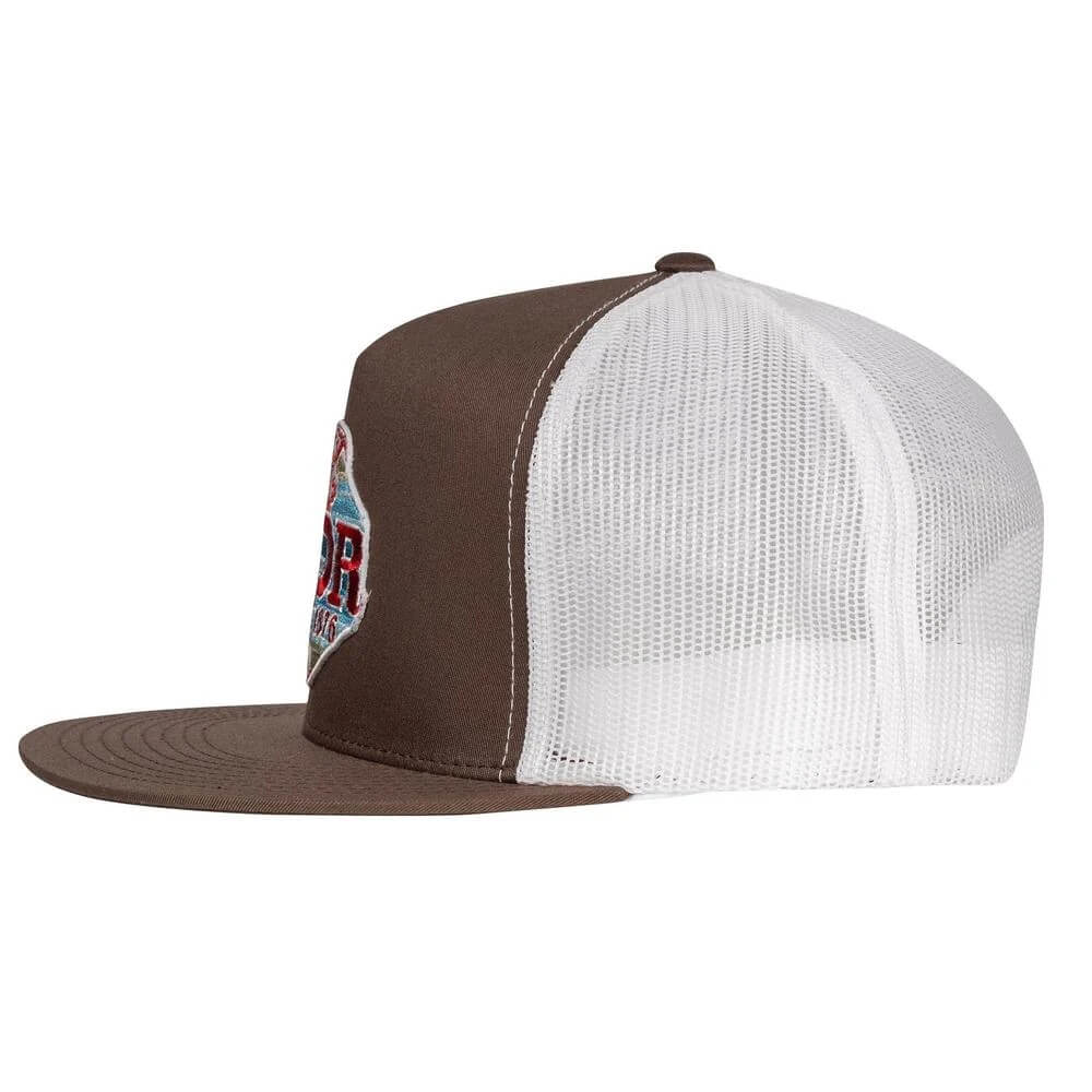 Lazy J Mens Conquest Trucker Cap Brown - BRNWHTCONQUESTROPE