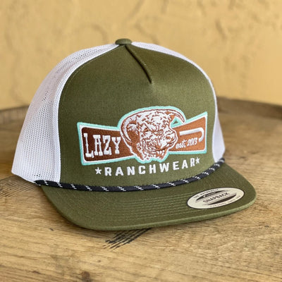 Lazy J Mens Diamond Hereford Banner Cap - OLVWHT4BANNER