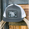 Lazy J Mens Grey & White 4" Elevation Cap - GRYWHT4ELEV