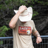 Lazy J Mens Hard Day T-Shirt Tan - HARDDAY