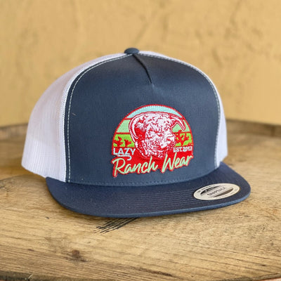 Lazy J Mens Prickly Pear Cap - NAVWHT4PP