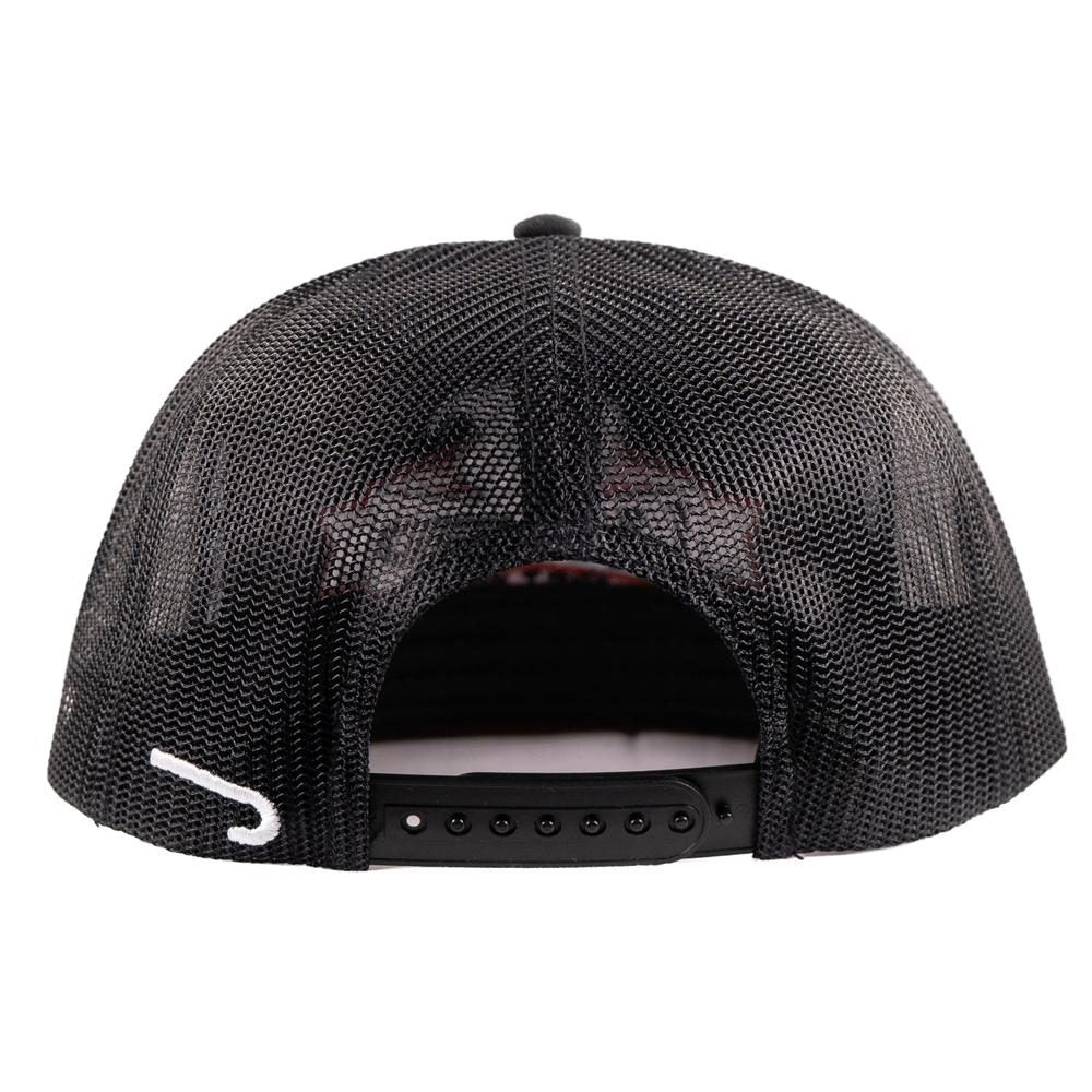 Lazy J Mens Ranch Domino Cap Black - BLKBLK4DMNORED