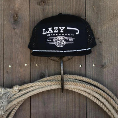 Lazy J Mens Ranch Hereford Bull Western Rope Cap