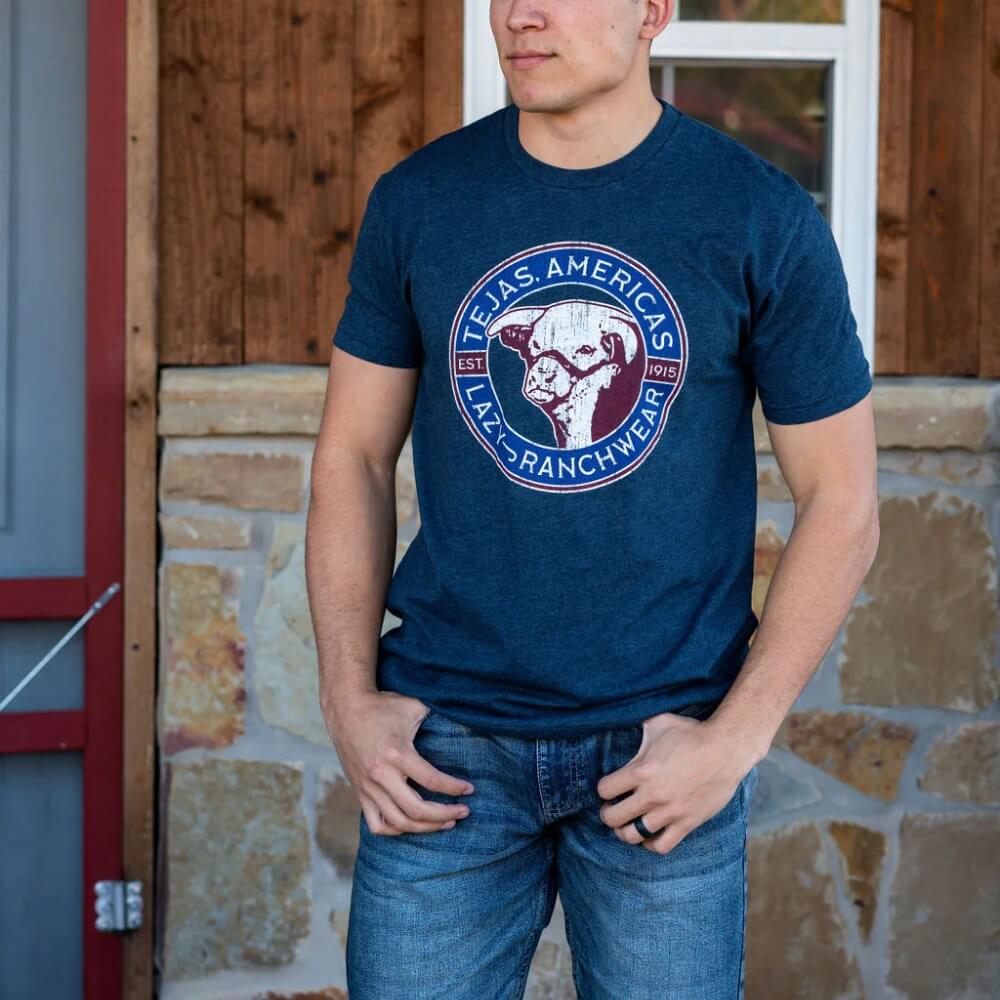 Lazy J Mens Ranch Wear Navtej T-Shirt - NAVTEJ