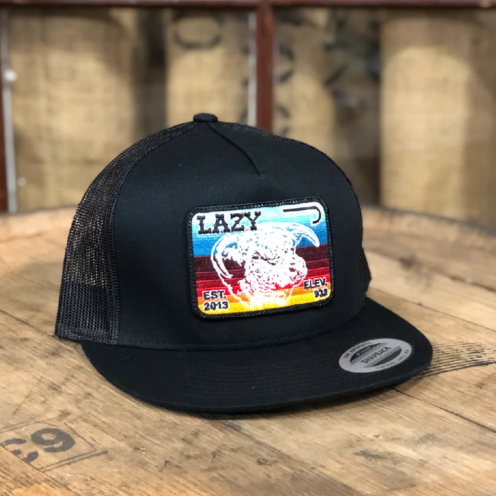 Lazy J Mens Serape Elevation Cap - BLKBLK4SV