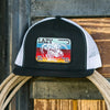Lazy J Mens Serape Elevation Cap - BLKWHT4SV