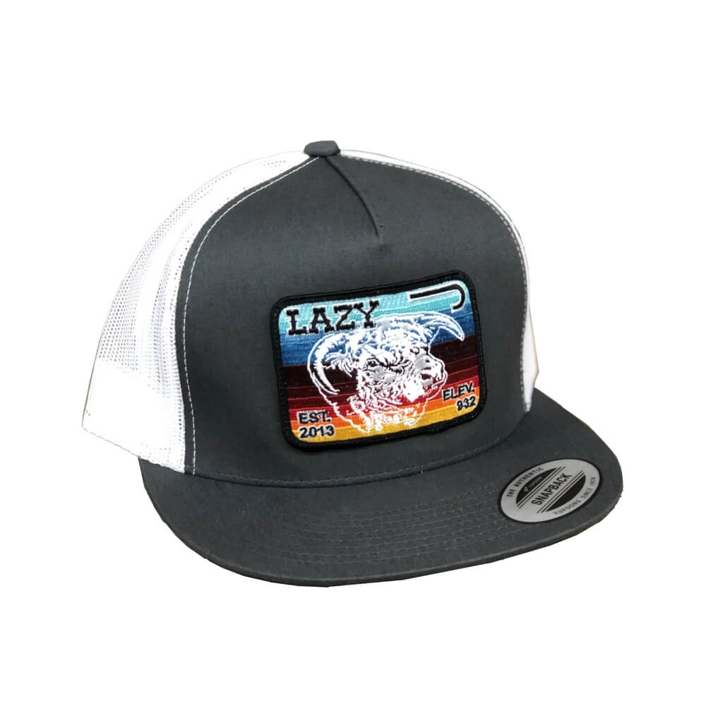 Lazy J Mens Serape Elevation Cap - GRYWHT4SV 