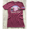 Lazy J Mens Spring Ranch Maroon T-Shirt - SPRINGRANCH