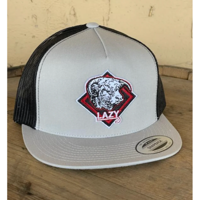 Lazy J Ranch Wear Mens 4" Diamond Cap - SILBLK4RDIA