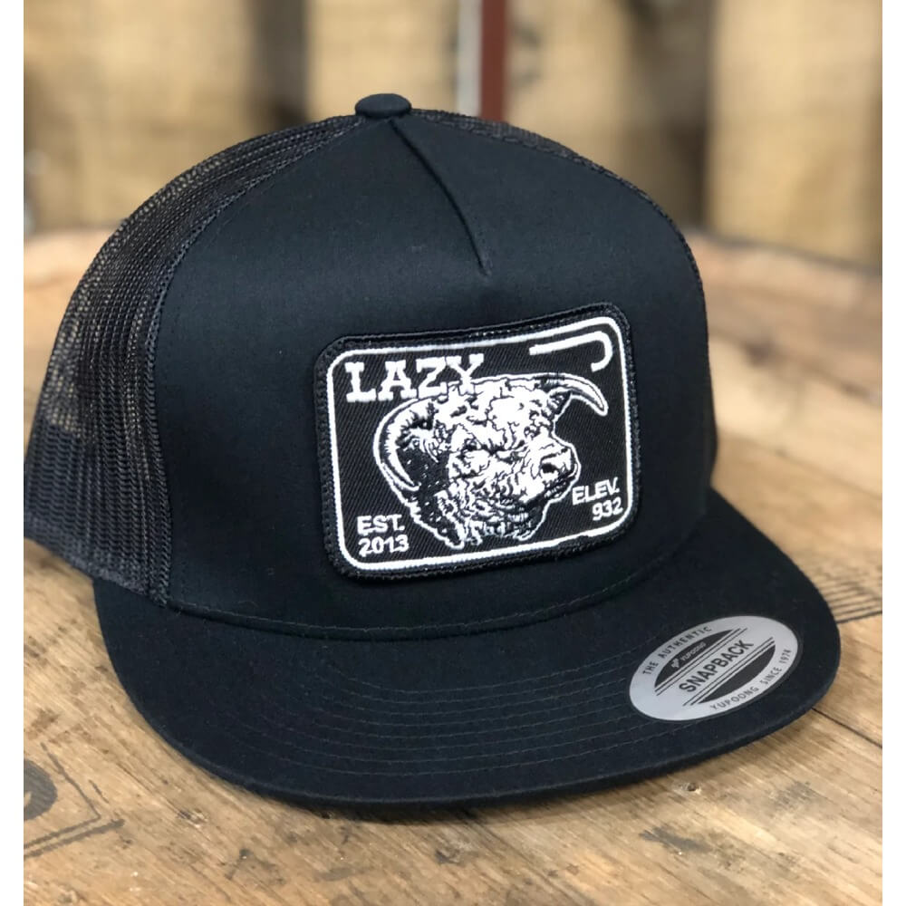 Lazy J Ranch Wear Mens 4" Elevation Cap - BLKBLK4ELEV