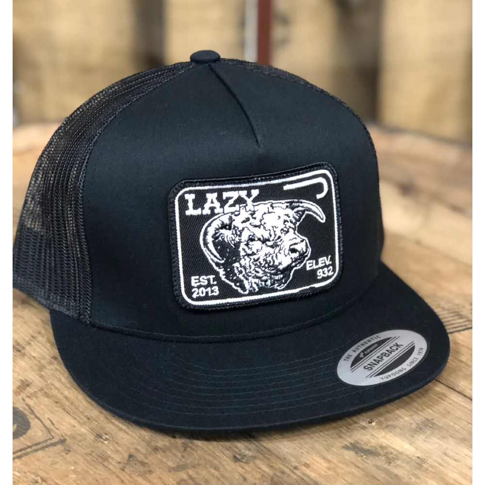 Lazy J Ranch Wear Mens 4" Elevation Cap - BLKBLK4ELEV