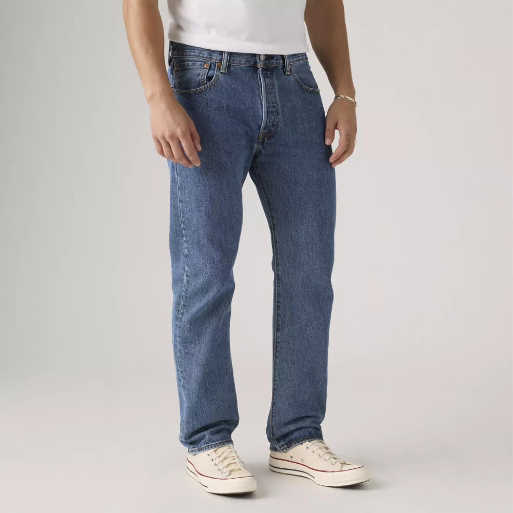 Levi's Mens 501 Original Fit Jeans Medium Stonewash - 005010193