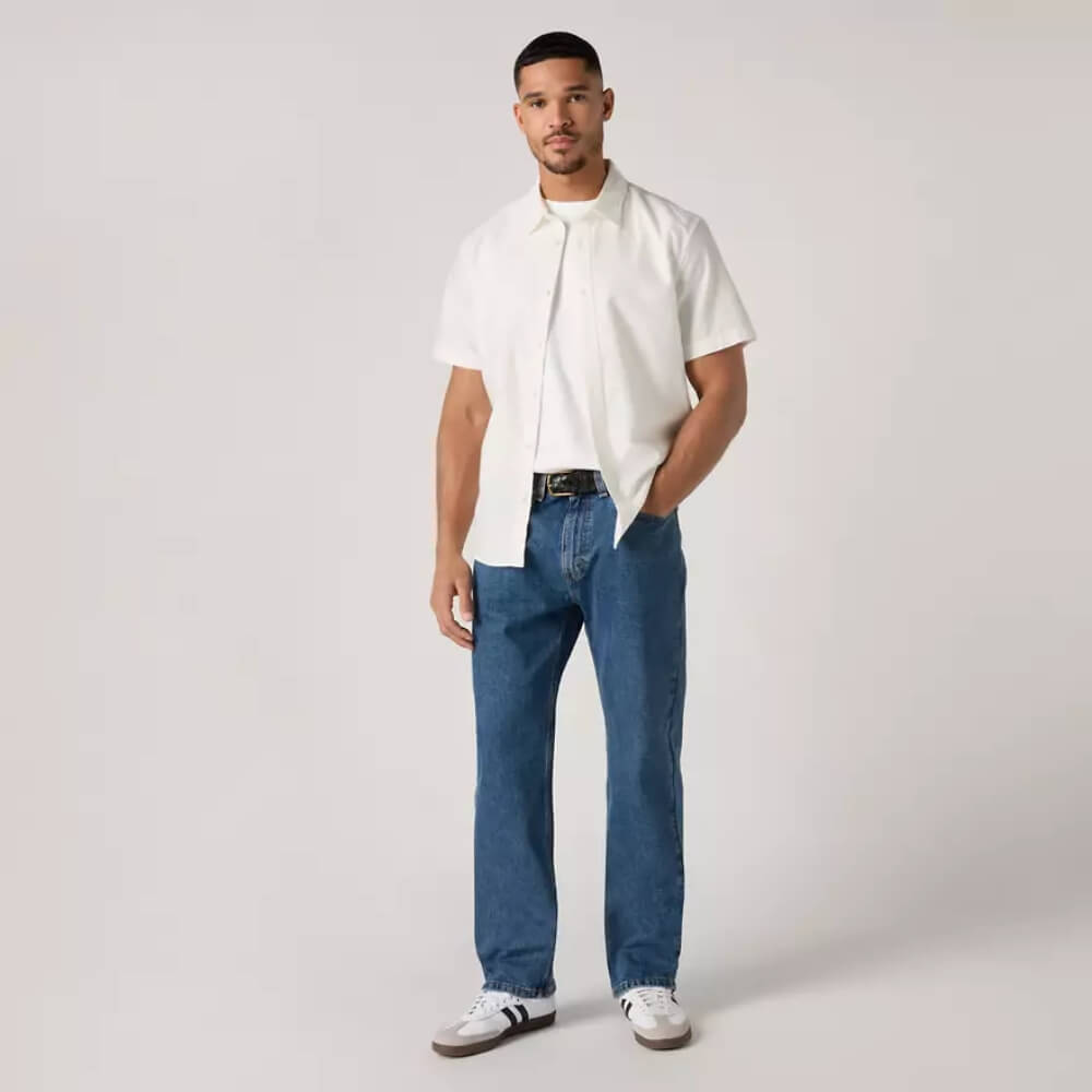 Levi's Mens 505 Regular Fit Jeans Medium Stonewash - 005051454