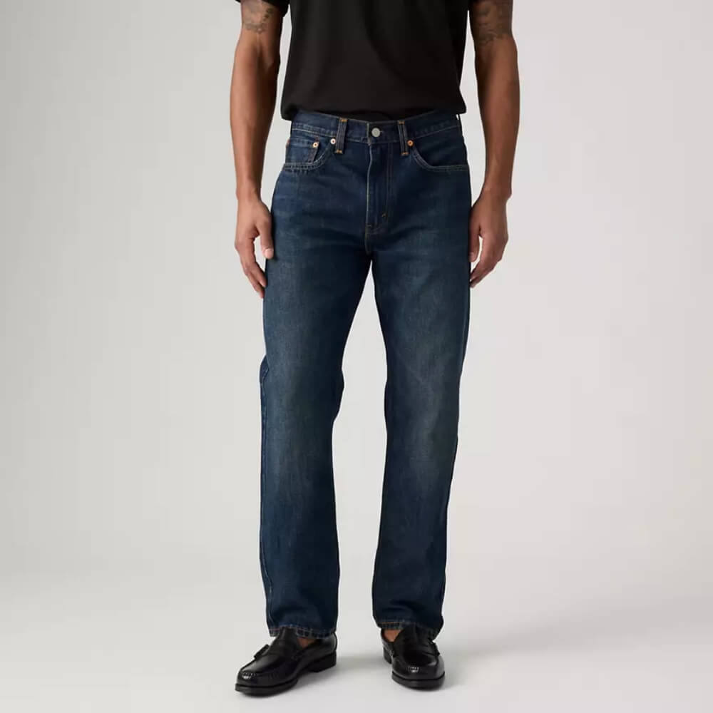 Levi's Mens 505 Regular Jeans Sounds About Right/Dark Wash - 005053434