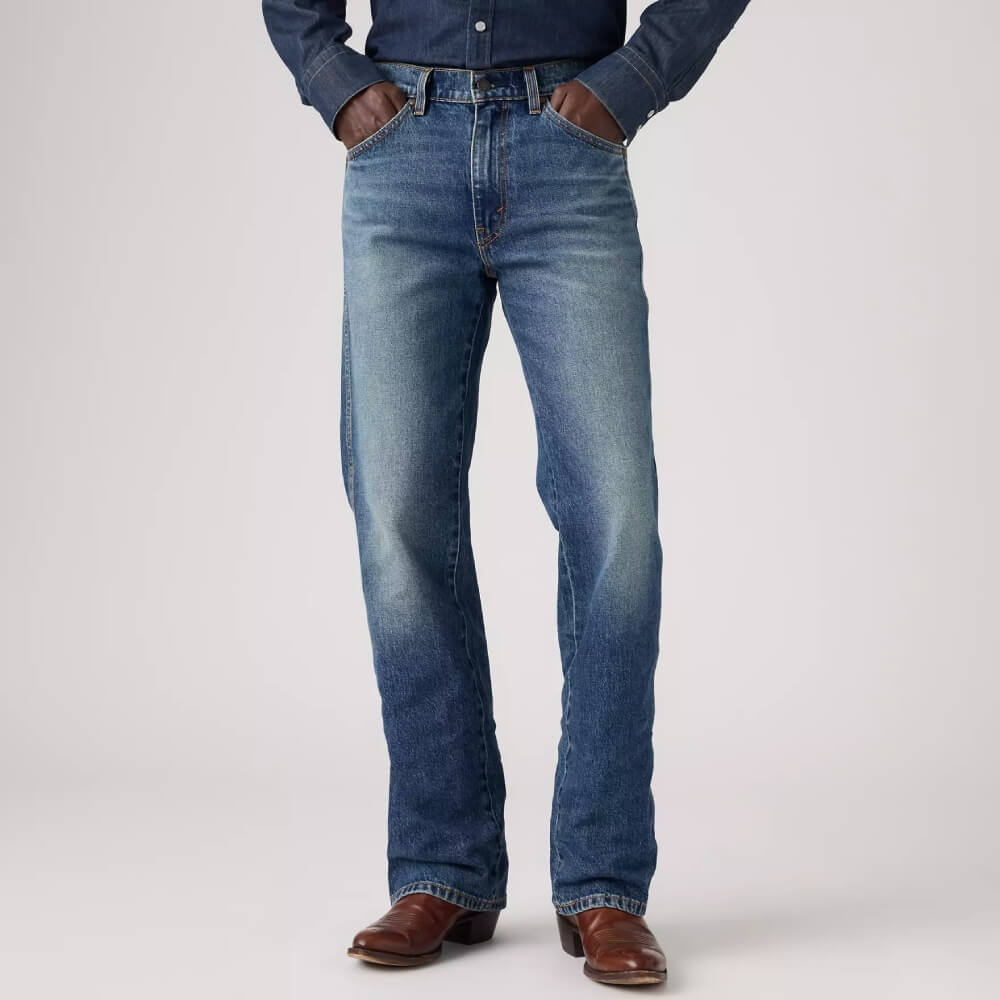 Levi's Mens 507 Western Slim Bootcut Jeans Caught In The Rain/Medium Wash - 0098C0006
